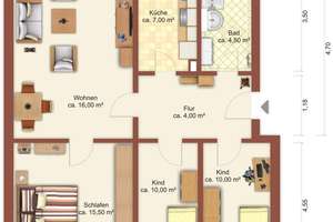 Willkommen daheim! 4-R.-WE m. Balkon in Zittau! – Südstraße 43 d, 2763 Zittau – Vorschaubild 2