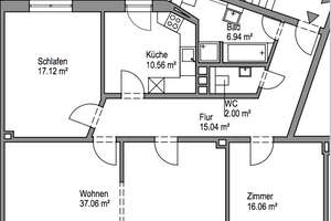 Schöne 4-Zimmer-Wohnung im renovierten Altbau