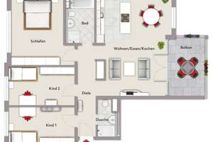 Wiesbaden: Moderne 4-Zimmer-Wohnung in Nordenstadt! – Die vollständige Adresse der Immobilie erhältst du vom Anbieter., 65205 Nordenstadt, Wiesbaden – Vorschaubild 7