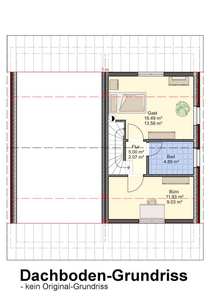 Dachboden-Grundriss