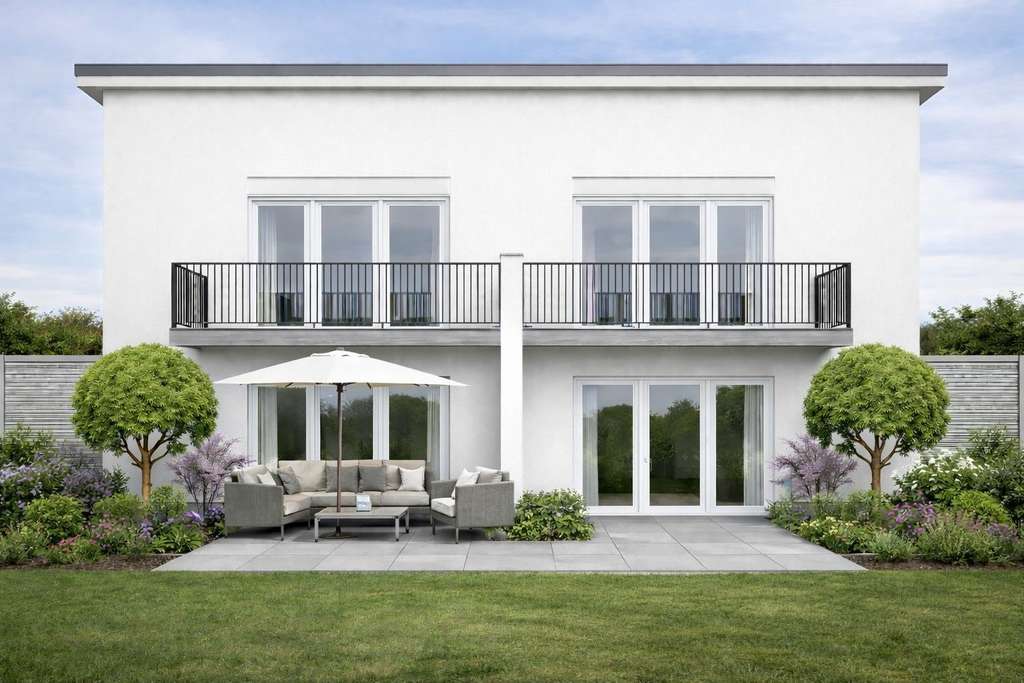 Immobilie in Allendorf (Lumda) - Exklusive 2 Zimmer Neubau-Designwohnungen mit Terrasse und Garten in Allendorf/ Lda. - Bild 0