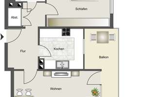 Gut aufgeteilte 2-Zimmer-Wohnung mit schöner Aussicht in Ortsrandlage – Die vollständige Adresse der Immobilie erhältst du vom Anbieter., 70567 Möhringen-Ost, Stuttgart – Vorschaubild 24