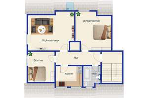Charmante 3-Zimmer-Dachgeschosswohnung mit traumhafter Aussicht über Uhlbach – 70329 Uhlbach, Stuttgart – Vorschaubild 8