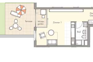Bezugsfreies Apartment zum Semesterbeginn! Dachterrasse & Küche – 79111 Sankt Georgen-Nord, Freiburg im Breisgau – Vorschaubild 2