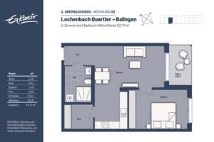 Lochenbach Quartier: Neubauwohnung mit Balkon & Top-Konditionen – Waldstetter Straße 49, 72336 Balingen – Vorschaubild 3
