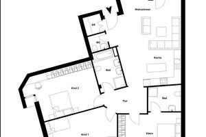 Großzügige 4-Zimmer-Wohnung mit ca. 135 m², Balkon, 2 Bädern, Aufzug und Garage in Düsseldorf-Bilk – 40223 Bilk, Düsseldorf – Vorschaubild 24
