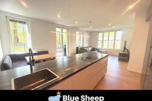 Exclusive garden apartment on Jungfernsee – 350 m² garden, designer kitchen, barrier-free