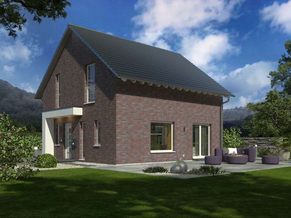 Ansicht Eingang/Garten Klinker