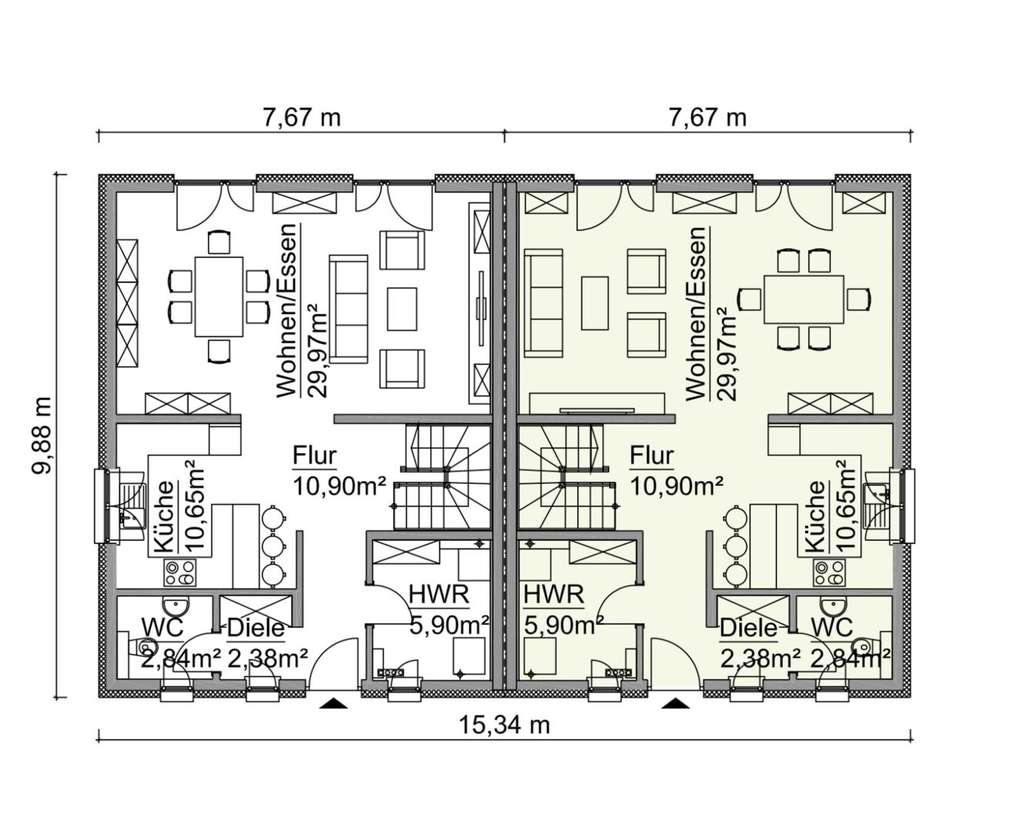 Immobilie in Borna - Alle unter einem Dach SH 122 Doppelhaushälfte - Bild 2