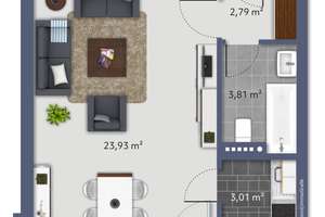 Möbliertes Apartment mit separater Küche * Loggia * XL Keller * Aufzug – 40627 Unterbach, Düsseldorf – Vorschaubild 10