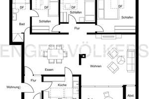 Design, Qualität, Lage: 
Stilvoll sanierte Dachgeschosswohnung – Die vollständige Adresse der Immobilie erhältst du vom Anbieter., 59192 Bergkamen – Vorschaubild 10