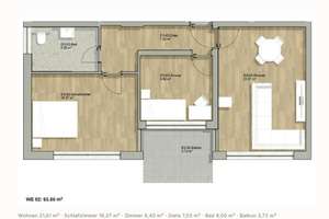 Komplett saniert: 3 Zimmer, Echtholzparkett, großer Balkon, Wärmempumpe - provisionsfrei – 85356 Freising – Vorschaubild 10
