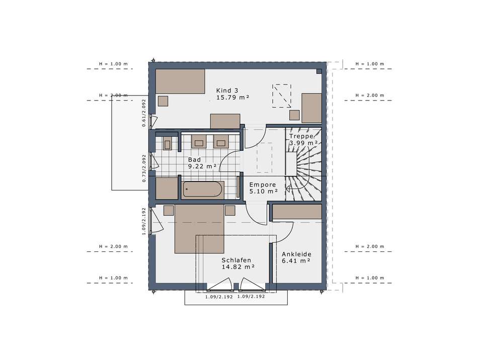 Grundriss Obergeschoss