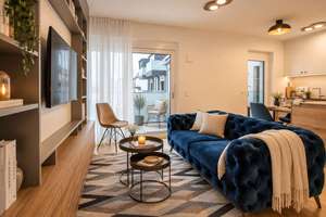 Elegantes Wohnen mit Stil. Möblierte 2-Zimmer-Wohnung mit Balkon.