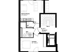 Neubau Erstbezug:  Exklusive und hochwertig ausgestattete 2 Zimmer DG- Wohnung, 2 Balkonen- Haus C – Die vollständige Adresse der Immobilie erhältst du vom Anbieter., 28207 Hastedt, Bremen – Vorschaubild 7