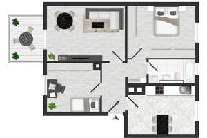 Reick: hübsche 3-Zi.-Whg. mit Balkon & Wanne ***EBK möglich*** – Scheidemantelstraße 2, 1237 Reick, Dresden – Vorschaubild 2