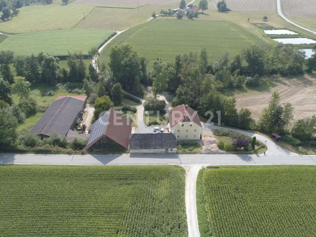 Immobilie in Fürstenzell - Wohnen und Gewerbe XXL: Hofstelle mit saniertem Bauernhaus und großer Halle in Alleinlage! - Bild 1