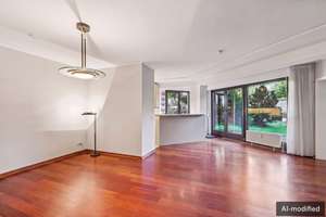 Stilvolle 3-Zimmer-Wohnung mit eigenem Garten in Bilk