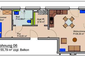 Helle und moderne Seniorenwohnung im Wohncarée Dortmund-Castroper Straße