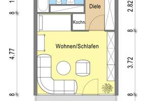 1-Zimmer-Wohnung mit großem Balkon und Weitblick über Mainz – Am Taubertsberg 4, 55122 Hartenberg-Münchfeld, Mainz – Vorschaubild 2