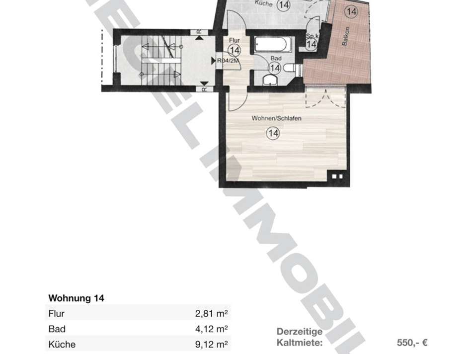 1. Obergeschoss Wohnung 14