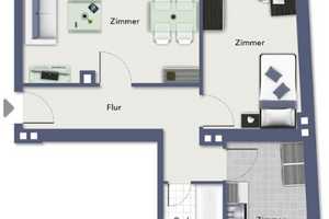 Kernsarnierte 2-Zimmer-Wohnung, teilmöbliert, gehobener Innenausstattung mit Balkon, EBK in Würzburg – Obere Johannitergasse 2, 97076 Würzburg – Vorschaubild 8