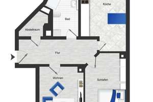 Helle 2-Zimmer-Wohnung mit Balkon in Leipzig-Eutritzsch