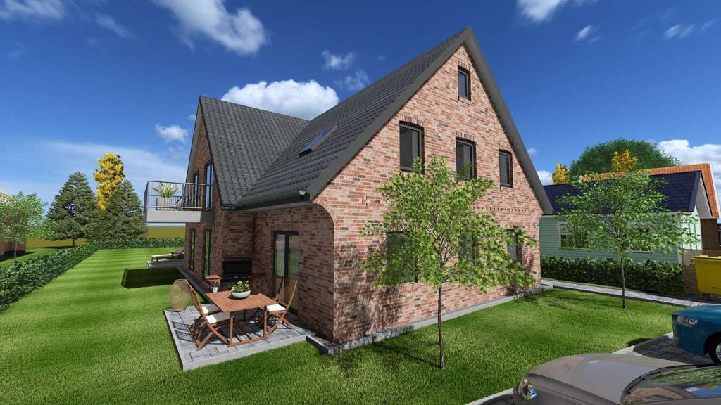 Immobilie in Mildstedt - Neubau-Erdgeschosswohnung in Mildstedt – KfW-55, PV & KfW-296 ab 0,61% p.a. Zinssatz - Bild 1