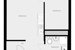 *Ab sofort! - 2 Zimmer mit EBK und Dusche & 2 NKM geschenkt* – Am kleinen Feld 4, 4205 Grünau-Nord, Leipzig – Vorschaubild 9