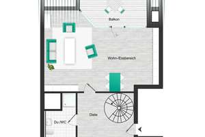 Wohnen auf zwei Ebenen! Helle Maisonettewohnung mit Balkon und Garage in Köln-Mengenich – 50829 Bocklemünd/Mengenich, Köln – Vorschaubild 29