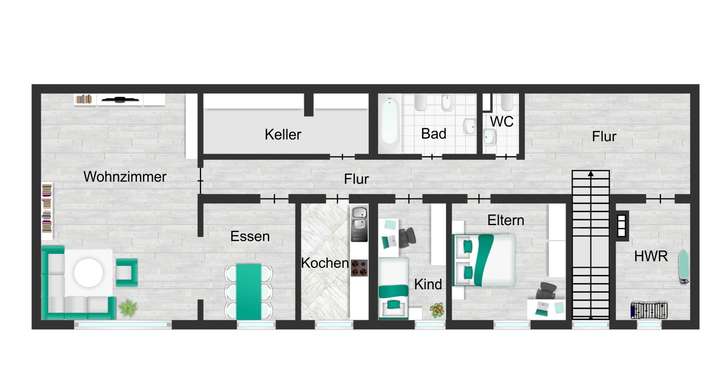 Grundriss Whg. 1- OG