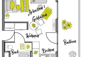 Möblierte Suite-Apartments mit Terrasse - Urban Living Heilbronn – Schmollerstraße 55, 74074 Heilbronn, Heilbronn – Vorschaubild 17