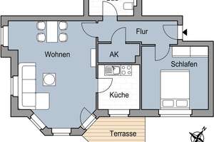 Leipzig Leutzsch- 2 Zimmer Wohnung mit Terrasse – Hans-Driesch-Str. 4, 4179 Leutzsch, Leipzig – Vorschaubild 2