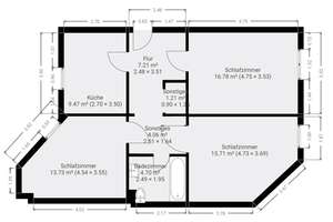 Moderne 3-Zi-Wohnung mit 72,8 m², frisch renoviert und ruhig gelegen – Alt Salbke 47, 39112 Salbke, Magdeburg – Vorschaubild 8