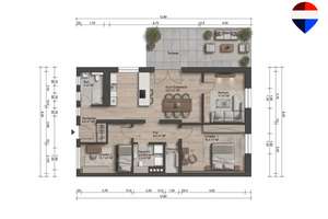 Frisch renovierte 3-Zimmer-ETW im EG mit großer Wohnküche, Terrasse und Garage