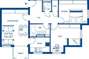 Langfristig vermietete 3-Raum-Wohnung in beliebter Wohnlage / für Kapitalanleger – Die vollständige Adresse der Immobilie erhältst du vom Anbieter., 1277 Blasewitz (Stadtteil), Dresden – Vorschaubild 6