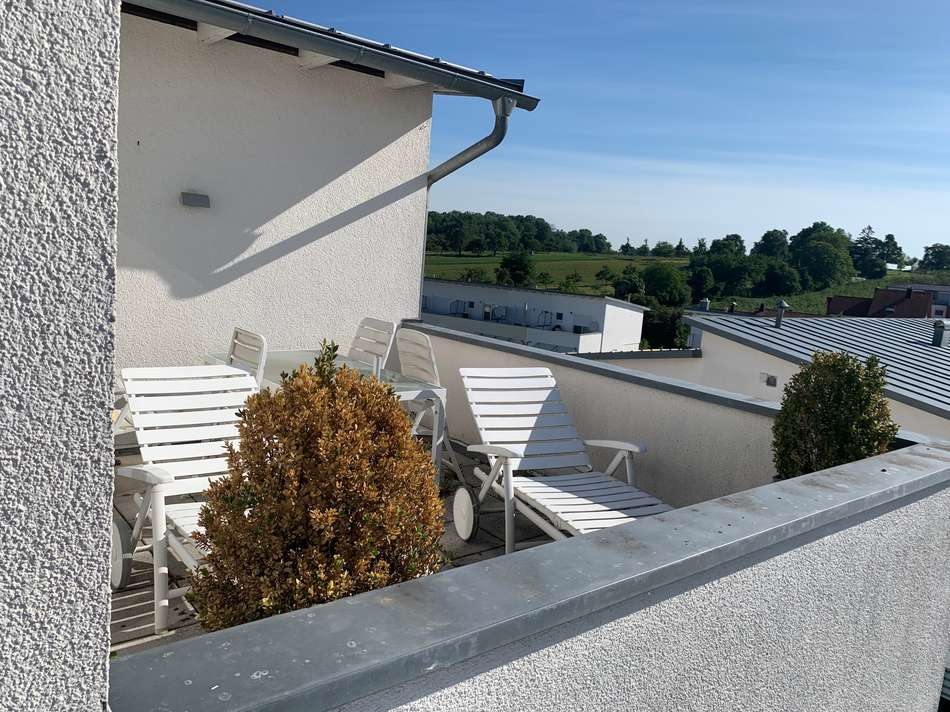 Dachterrasse von Balkon aus