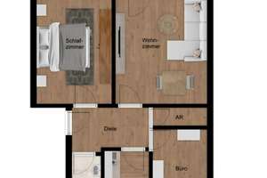 Modernisiert, gut geschnitten, grün gelegen – 3-Zimmer-Wohnung mit Balkon und Garage in Alstaden – 46049 Alstaden-Ost, Oberhausen – Vorschaubild 24