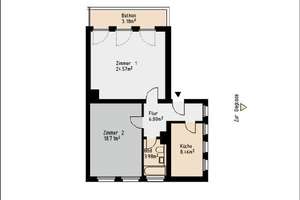 Attraktive 2-Zimmer Wohnung mit Balkon in Ungelsheim – Zur Dieplade 11, 47259 Ungelsheim, Duisburg – Vorschaubild 6