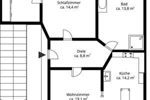 Provisionsfrei: Charmante Jugendstilwohnung in der Isestraße – Die vollständige Adresse der Immobilie erhältst du vom Anbieter., 20149 Harvestehude, Hamburg – Vorschaubild 14