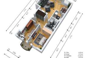 Bonhoefferplatz Dresden: Pflegeleichte 3-Zimmer-Wohnung – Die vollständige Adresse der Immobilie erhältst du vom Anbieter., 1159 Löbtau-Süd, Dresden – Vorschaubild 9