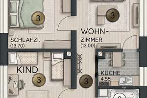 Renovierte 3-Zimmer-Wohnung PROVISIONSFREI – Die vollständige Adresse der Immobilie erhältst du vom Anbieter., 86153 Stadtjägerviertel, Augsburg – Vorschaubild 7