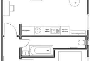 Modern, freshly renovated 2 room apartment with the best accessibility in Prenzlauer Berg – Die vollständige Adresse der Immobilie erhältst du vom Anbieter., 10439 Gesundbrunnen, Berlin – Vorschaubild 17