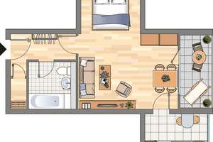 Helle 2-Zimmerwohnung in Dortmund-Schüren – Bergmeisterstraße 19, 44269 Schüren, Dortmund – Vorschaubild 3