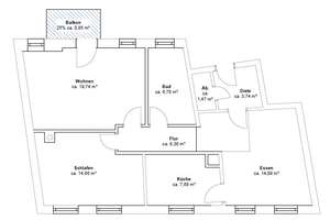 Rarität! Ruheoase inmitten der historischen Altstadt; 3 Zimmer, Balkon & Garten – Afragäßchen 7, 86150 Lechviertel, östl. Ulrichsviertel, Augsburg – Vorschaubild 18