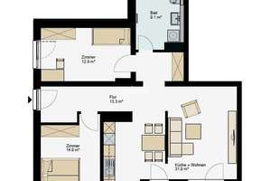 antaris Immobilien GmbH **Moderne 3-Raum-Wohnung mit Balkon und Fußbodenheizung** – Die vollständige Adresse der Immobilie erhältst du vom Anbieter., 99084 Altstadt, Erfurt – Vorschaubild 10