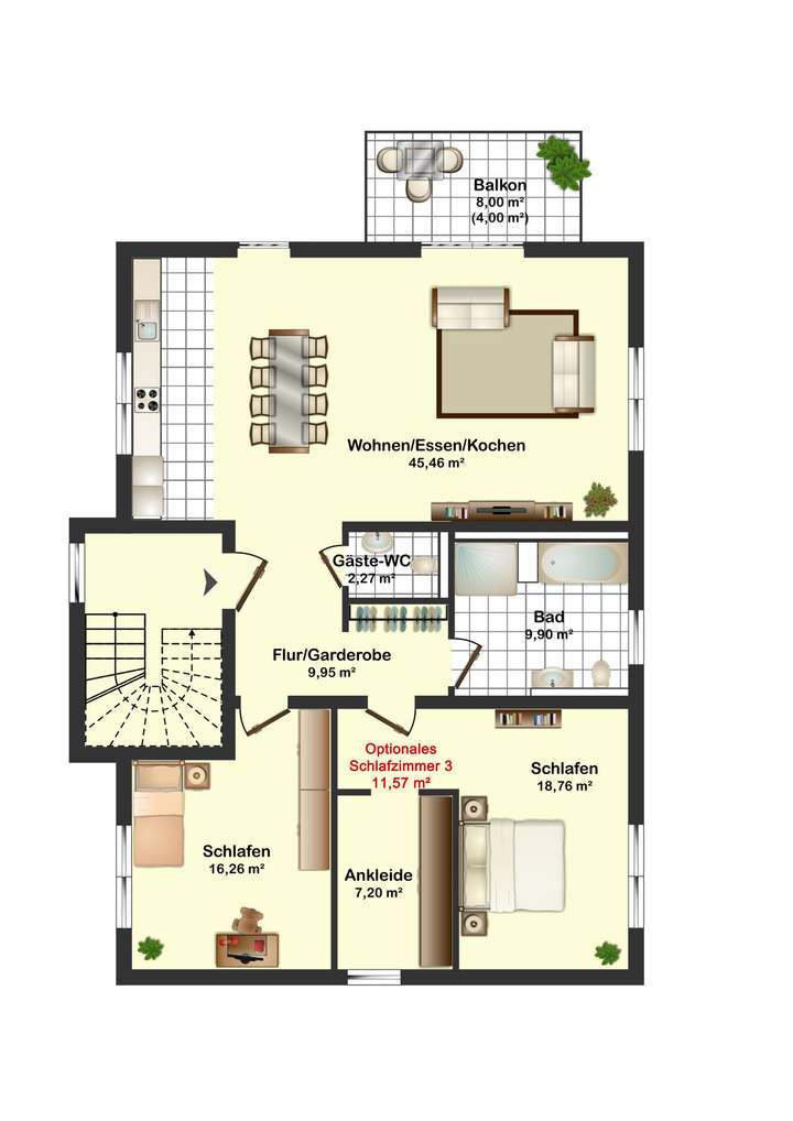 Grundriss Obergeschoss