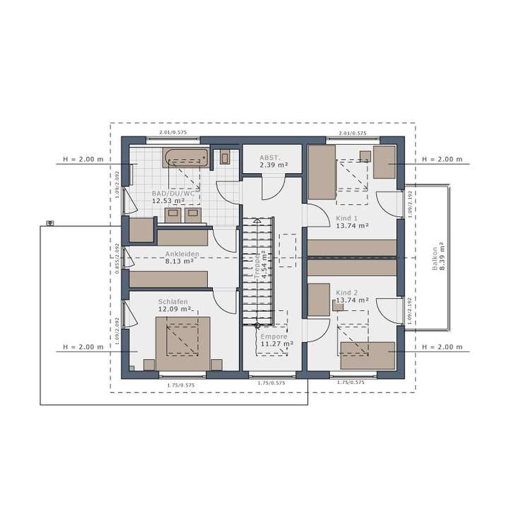 Grundriss Obergeschoss