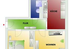 Große 2-Raum-Erdgeschosswohnung in ruhiger Wohnlage – Wolkensteiner Str. 16, 9120 Altchemnitz, Chemnitz – Vorschaubild 5