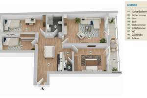 Clever wandelbare 3-Zimmer-Wohnung mit 4-Zimmer-Potenzial, Westbalkon & Garage in Bonn-Mehlem! – Die vollständige Adresse der Immobilie erhältst du vom Anbieter., 53179 Mehlem, Bonn – Vorschaubild 19